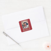 Feestelijke Kerst Gingerbread edelstenen Vierkante Sticker (Envelop)