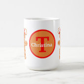 Feestelijke Kerst Gingerbread Girl Voeg monogram t Koffiemok (Center)