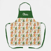 Feestelijke kerst gingerbread schort (Voorkant)