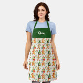 Feestelijke kerst gingerbread schort (Gedragen)