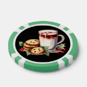 Feestelijke kerst gratis koffie poker chips (Enkel)
