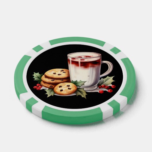 Feestelijke kerst gratis koffie poker chips (Enkel)