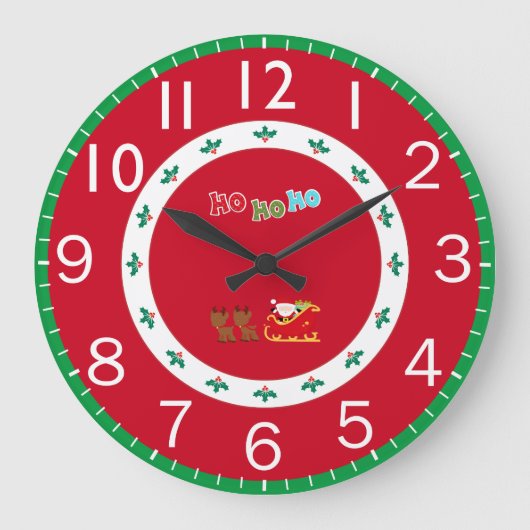 feestelijke kerst grote klok (Voorkant)