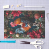 Feestelijke kerst haan decoupage tissuepapier (Craft)