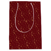 Feestelijke Kerst Hemelse Maan & Sterren Medium Cadeauzakje (Voorkant)