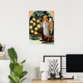 feestelijke  kerst Holiday Angel Poster (Thuiskantoor)