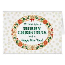 Feestelijke kerst Holly Krans met Sneeuwvlokken