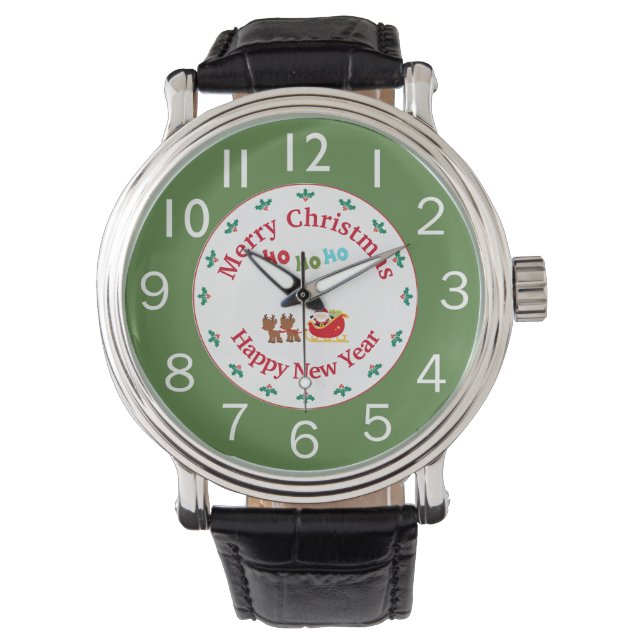 feestelijke kerst horloge (Voorkant)
