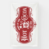 Feestelijke Kerst Hot cacao bar verkopers Spandoek (Verticaal)