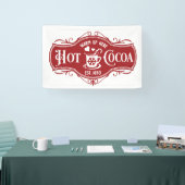 Feestelijke Kerst Hot cacao bar verkopers Spandoek (Beurs)