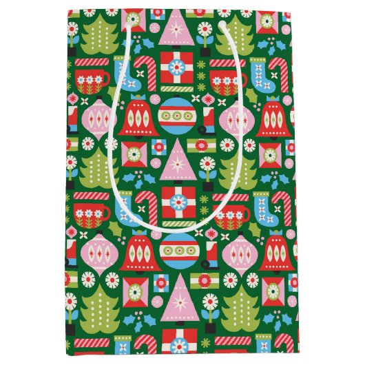 Feestelijke Kerst-icoontjes Cadeautas (Voorkant)