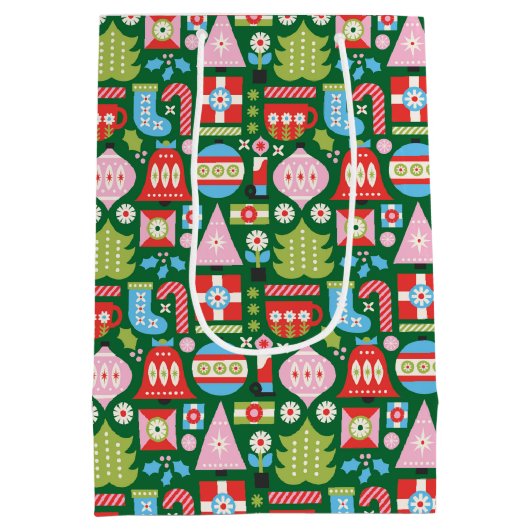 Feestelijke Kerst-icoontjes Cadeautas (Achterkant)