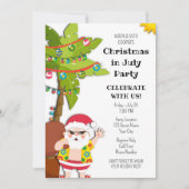 Feestelijke kerst in juli feest uitnodiging (Voorkant)