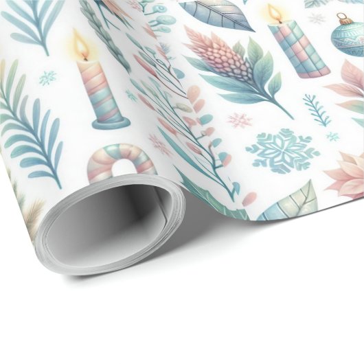 Feestelijke Kerst inpakpapier ontwerp (Rol Hoek)