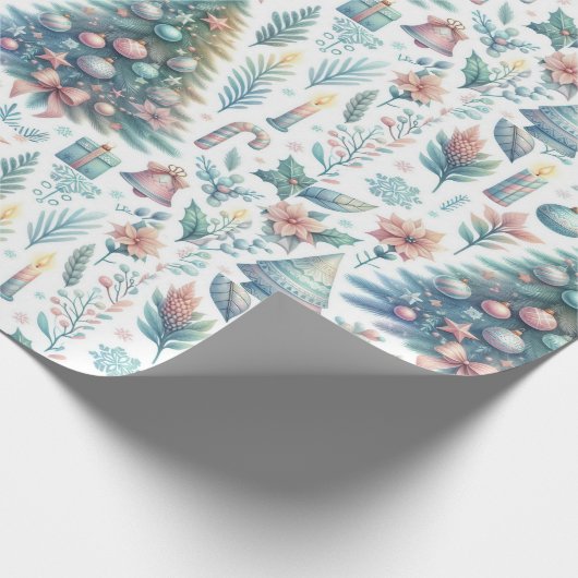 Feestelijke Kerst inpakpapier ontwerp (Hoek)