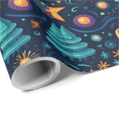 Feestelijke Kerst inpakpapier ontwerp (Rol Hoek)