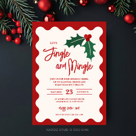 Feestelijke Kerst Jingle Mingle Feest Uitnodiging