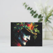 Feestelijke kerst Joker Portret Aankondigingskaart (Staand voorkant)