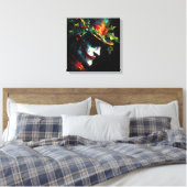 Feestelijke kerst Joker Portret Canvas Afdruk (Insitu (Slaapkamer))