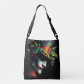Feestelijke kerst Joker Portret Crossbody Tas (Achterkant)