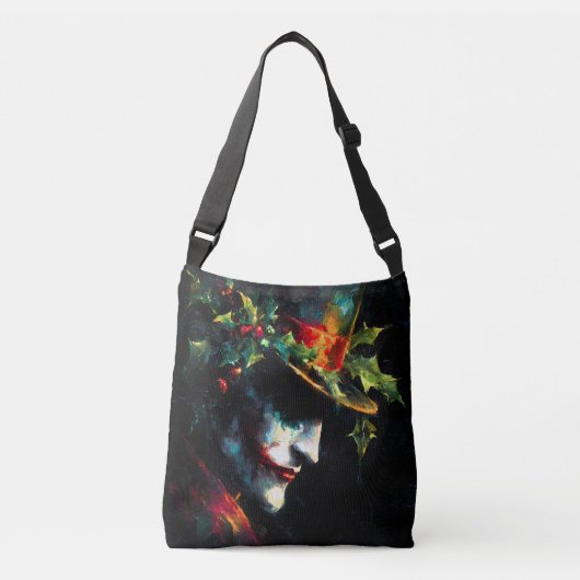Feestelijke kerst Joker Portret Crossbody Tas (Voorkant)