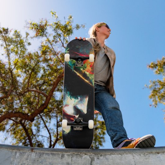 Feestelijke kerst Joker Portret Persoonlijk Skateboard (Buiten 1)