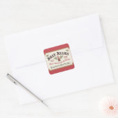 Feestelijke kerst Jolly Jellies snoep Vierkante Sticker (Envelop)