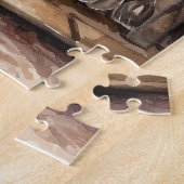 feestelijke kerst jongen open haard waterverf legpuzzel (Zijkant)