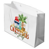 feestelijke kerst juli kabouter strand groot cadeauzakje (Achterkant Gekanteld)