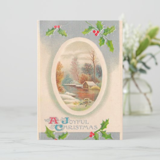  feestelijke kerst kaart (Staand voorkant)