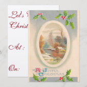 feestelijke kerst kaart (Voorkant / Achterkant)