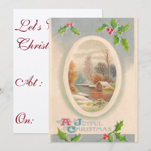  feestelijke kerst kaart (Voorkant / Achterkant)