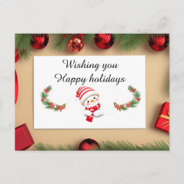 Feestelijke kerst Kaart met decoraties