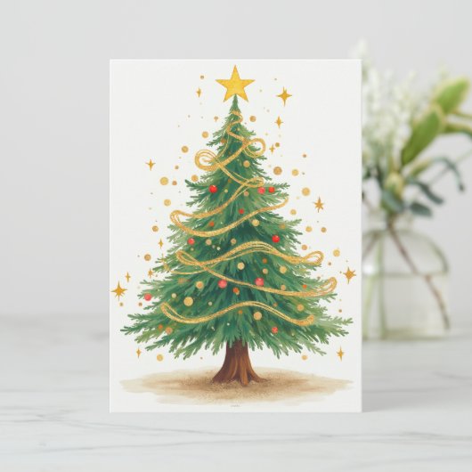 Feestelijke kerst Kaarten (Staand voorkant)