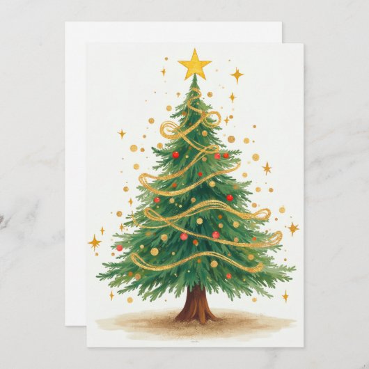 Feestelijke kerst Kaarten (Voorkant / Achterkant)