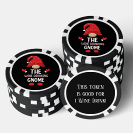 Feestelijke kerst kabouter gratis wijn drink poker chips