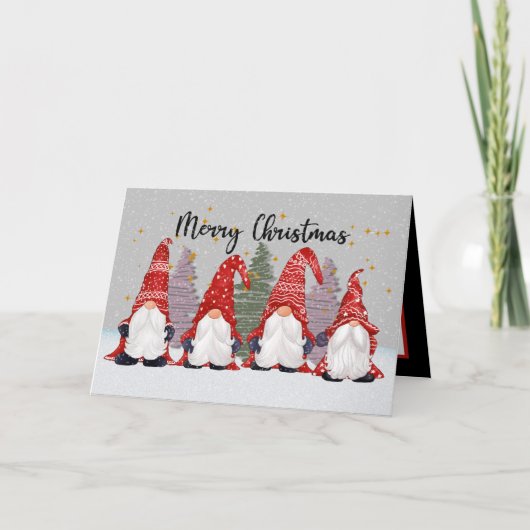 feestelijke kerst kabouter toevoegen sentiment Vak Feestdagen Kaart (Voorkant)