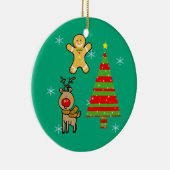 feestelijke kerst keramisch ornament (Rechts)