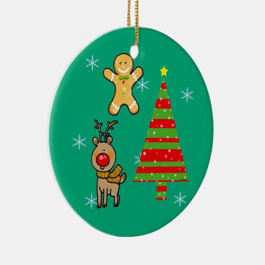 feestelijke kerst keramisch ornament (Rechts)