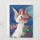 feestelijke kerst-kerst-engel voegt sentiment toe notitiekaartje (Voorkant)