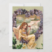 feestelijke kerst-kerst-engel voegt sentiment toe notitiekaartje (Voorkant)