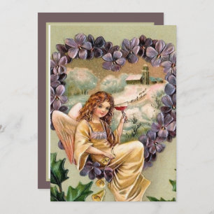 feestelijke kerst-kerst-engel voegt sentiment toe notitiekaartje