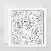 Feestelijke Kerst kinder kleur Kaart (Voorkant)