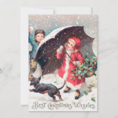 feestelijke kerst - kinderen wekken het gevoel notitiekaartje (Voorkant)