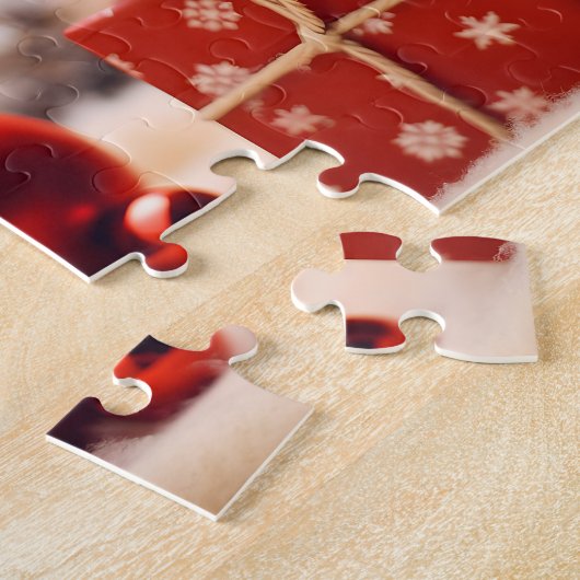 Feestelijke kerst kitten duo legpuzzel (Zijkant)