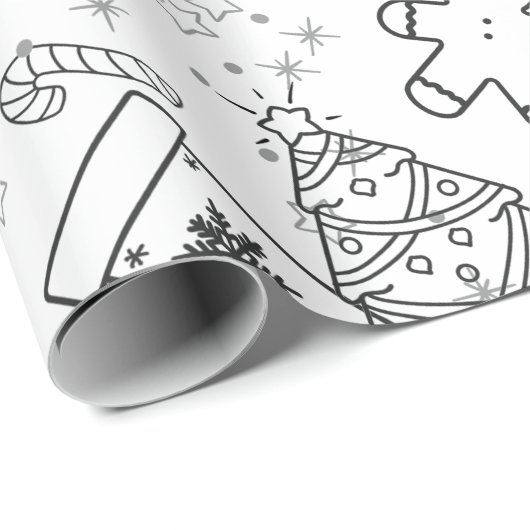 Feestelijke Kerst Kleuren Wrapping Papier (Rol Hoek)