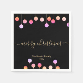 Feestelijke Kerst Kleurrijke Hangende Ornamenten Servet