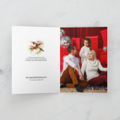 Feestelijke Kerst Kolibrie Custom Foto Kaart (Binnen)