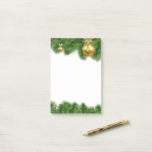 Feestelijke Kerst Krans Krans Post-It Notes (Op bureau)