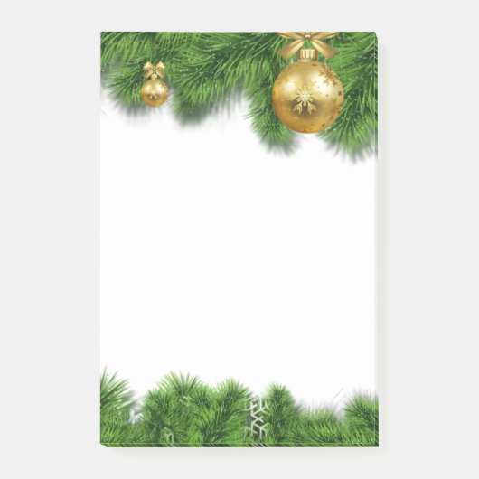 Feestelijke Kerst Krans Krans Post-It Notes (Voorkant)